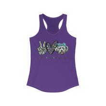 Load image into Gallery viewer, Peace Love Lhasa Apso - Women's Ideal Racerback Tank