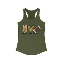 Load image into Gallery viewer, Peace Love Football - Women's Ideal Racerback Tank