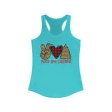 Load image into Gallery viewer, Peace Love Christmas - Women's Ideal Racerback Tank
