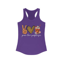 Load image into Gallery viewer, Peace Love Pumpkin Spice - Women's Ideal Racerback Tank