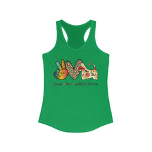 Load image into Gallery viewer, Peace Love Scottish Terrier - Women's Ideal Racerback Tank