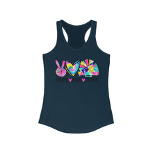 Load image into Gallery viewer, Peace Love Cheer - Women's Ideal Racerback Tank