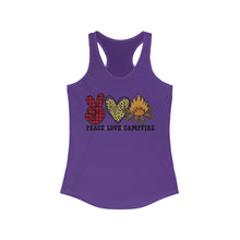 Load image into Gallery viewer, Peace Love Campfire - Women's Ideal Racerback Tank