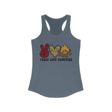 Load image into Gallery viewer, Peace Love Campfire - Women's Ideal Racerback Tank