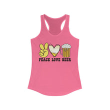 Load image into Gallery viewer, Peace Love Beer - Women's Ideal Racerback Tank