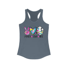 Load image into Gallery viewer, Peace Love Art - Women's Ideal Racerback Tank
