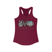 Load image into Gallery viewer, Peace Love Lhasa Apso - Women's Ideal Racerback Tank