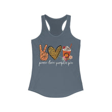 Load image into Gallery viewer, Peace Love Pumpkin Spice - Women's Ideal Racerback Tank
