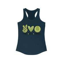 Load image into Gallery viewer, Peace Love Tennis - Women's Ideal Racerback Tank
