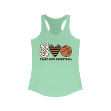 Load image into Gallery viewer, Peace Love Basketball - Women's Ideal Racerback Tank