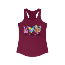 Load image into Gallery viewer, Peace Love Tigers - Women's Ideal Racerback Tank