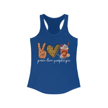 Load image into Gallery viewer, Peace Love Pumpkin Spice - Women's Ideal Racerback Tank