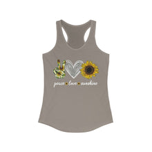 Load image into Gallery viewer, Peace Love Sunshine - Women's Ideal Racerback Tank