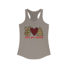 Load image into Gallery viewer, Peace Love Christmas - Women's Ideal Racerback Tank