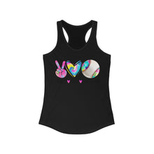 Load image into Gallery viewer, Peace Love Baseball - Women's Ideal Racerback Tank