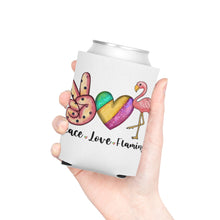 Load image into Gallery viewer, Peace Love Flamingo - Can Cooler