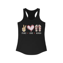 Load image into Gallery viewer, Peace Love Flip Flops - Women's Ideal Racerback Tank