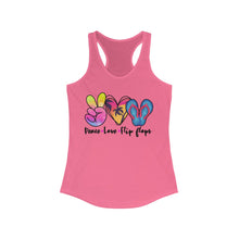 Load image into Gallery viewer, Peace Love Flip Flops - Women's Ideal Racerback Tank