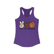 Load image into Gallery viewer, Peace Love Basketball - Women's Ideal Racerback Tank