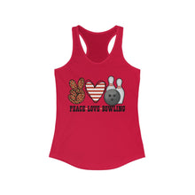 Load image into Gallery viewer, Peace Love Bowling - Women's Ideal Racerback Tank