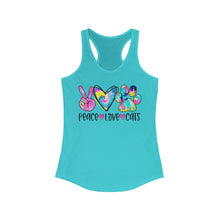 Load image into Gallery viewer, Peace Love Cats - Women's Ideal Racerback Tank