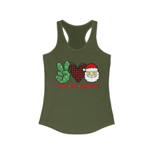 Load image into Gallery viewer, Peace Love Christmas - Women's Ideal Racerback Tank