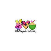 Load image into Gallery viewer, Peace Love Summer 1 - Bubble-free stickers