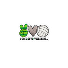 Load image into Gallery viewer, Peace Love Volleyball - Bubble-free stickers