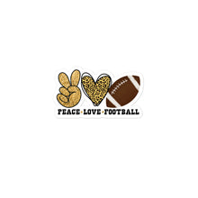 Load image into Gallery viewer, Peace Love Football - Bubble-free stickers
