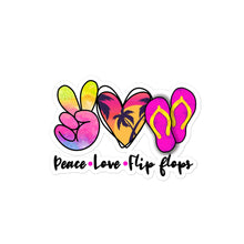 Load image into Gallery viewer, Peace Love Flip Flops 4 - Bubble-free stickers