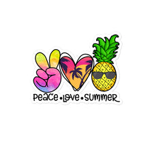 Load image into Gallery viewer, Peace Love Summer 9 - Bubble-free stickers