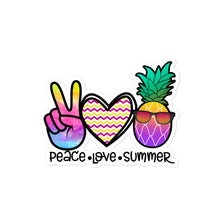 Load image into Gallery viewer, Peace love summer 4 - Bubble-free stickers