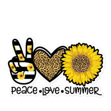 Load image into Gallery viewer, Peace Love Summer 2 - Bubble-free stickers