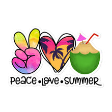 Load image into Gallery viewer, Peace Love Summer 1 - Bubble-free stickers