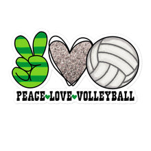 Load image into Gallery viewer, Peace Love Volleyball - Bubble-free stickers