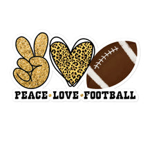 Load image into Gallery viewer, Peace Love Football - Bubble-free stickers