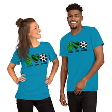 Load image into Gallery viewer, Peace Love Soccer - Short-Sleeve Unisex T-Shirt