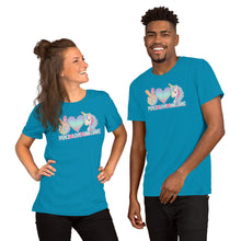 Load image into Gallery viewer, Peace Love Unicorns - Short-Sleeve Unisex T-Shirt