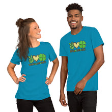 Load image into Gallery viewer, Peace Love Luck - Short-Sleeve Unisex T-Shirt
