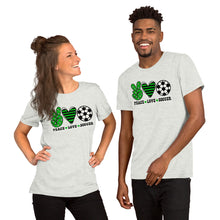 Load image into Gallery viewer, Peace Love Soccer - Short-Sleeve Unisex T-Shirt