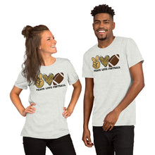 Load image into Gallery viewer, Peace Love Football - Short-Sleeve Unisex T-Shirt