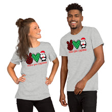 Load image into Gallery viewer, Peace Love Christmas 1 - Short-Sleeve Unisex T-Shirt