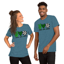 Load image into Gallery viewer, Peace Love Soccer - Short-Sleeve Unisex T-Shirt