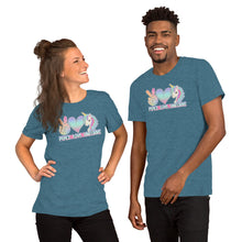 Load image into Gallery viewer, Peace Love Unicorns - Short-Sleeve Unisex T-Shirt