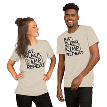 Load image into Gallery viewer, Eat Sleep Camp Repeat Short-Sleeve Unisex T-Shirt
