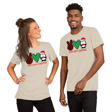 Load image into Gallery viewer, Peace Love Christmas 1 - Short-Sleeve Unisex T-Shirt