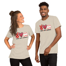Load image into Gallery viewer, Peace Love Baseball - Short-Sleeve Unisex T-Shirt