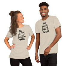 Load image into Gallery viewer, Eat Sleep Beach Repeat - Short-Sleeve Unisex T-Shirt