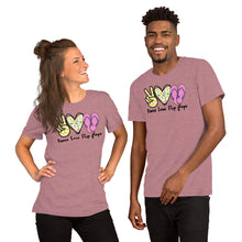 Load image into Gallery viewer, Peace Love Flip Flops - Short-Sleeve Unisex T-Shirt
