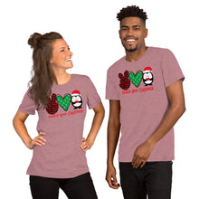 Load image into Gallery viewer, Peace Love Christmas 1 - Short-Sleeve Unisex T-Shirt